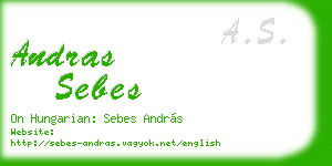 andras sebes business card